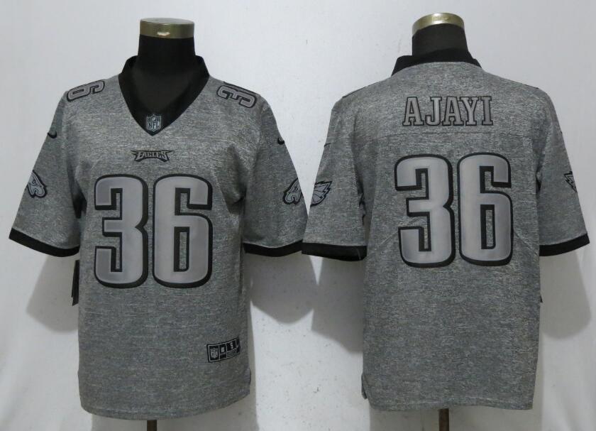 Men Philadelphia Eagles #36 Ajayi Gray Vapor Untouchable Stitched Gridiron Limited Nike NFL Jerseys->new england patriots->NFL Jersey